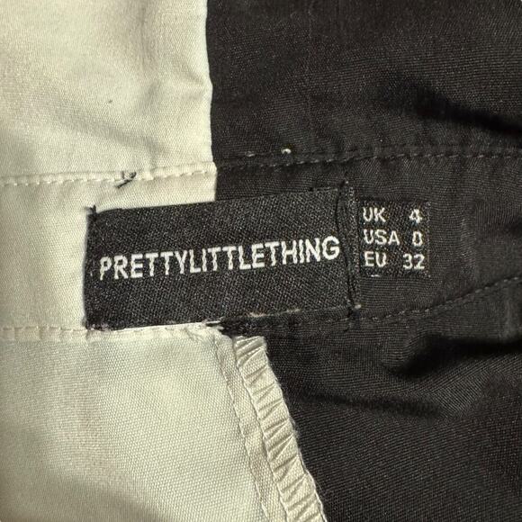 Pretty Little Thing Monochrome Contrast Detail Long Sleeve Shirt Dress Size 0 - Picture 9 of 11